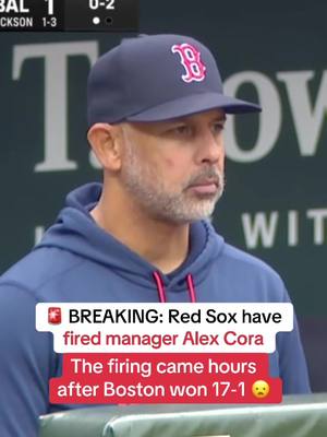 Red Sox have fired Cora as well as their hitting coach, bench coach and game-planning coach after a 10-17 start to the season, per Jeff Passan. (via @MLB, @NESN) #MLB #baseball #redsox #mlbtiktok
