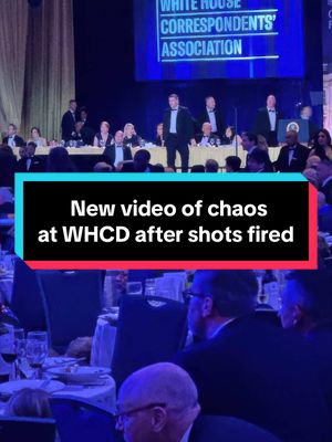 BREAKING: New video of chaos at White House Correspondents Dinner after reported gunfire. #breakingnews  #whcd 