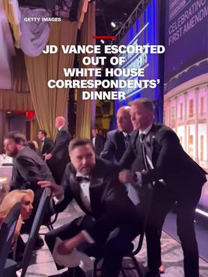 Vice President JD Vance and President Donald Trump were escorted out of the White House Correspondents’ Dinner after shots were fired.