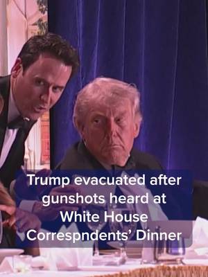 A man armed with multiple weapons charged a security checkpoint at the White House Correspondents’ Dinner on Saturday night before being “taken down” by U.S. Secret Service agents, President Donald Trump said hours after he was evacuated from the event. One officer was shot, but he was “saved by the fact that he was wearing obviously a very good bulletproof vest,” Trump told reporters during a press conference in the White House briefing room. “I just spoke to the officer, and he’s doing great,” Trump said. Go to the #linkinbio for updates. #cnbc #presidenttrump #correspondents'dinner #trumpshooter