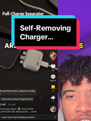 This charger ejects from your phone when it hits 100% #carterpcs #Tech #iphonehacks #iphone 