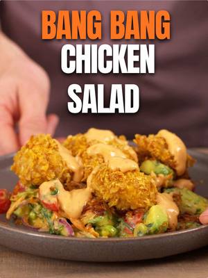 Levelling up your salad game 💪🏼 Full video on YouTube  #foryoupage #bangbangchickensalad #samholland #healthycooking 