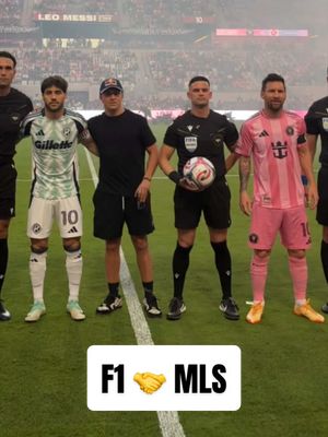 @Red Bull Racing’s Isack Hadjar with Lionel Messi and Carles Gil for the coin toss ahead of last night’s match in Miami 🏎️⚽️ #MLS #Soccer #f1 #isackhadjar #messi 