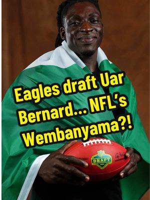 21 year old Uar Bernard has never played football before but has ELITE athleticism and size, Eagles drafted him in 7th** round #uarbernard #nfl #philadelphiaeagles #nfldraft #startinglineuptiktokcontest 