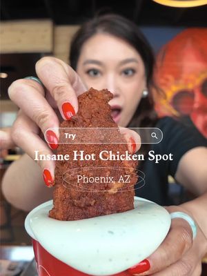 🔥 NEW - Hot Chicken Spot in Phoenix🔥 Houston TX hot chicken has officially opened their newest location in Phoenix, Arizona! Crispy fried chicken, bold heat levels, and flavor that hits different from the first bite. Whether you’re a mild or extra hot kind of person, this new Phoenix restaurant is worth a stop.  What we tried: 🔥 Original Hot Chicken 🔥 Fusion Fries 🔥 Southwest Salad 🔥 Chicken Tortilla Soup 🔥 15 piece nuggets 🔥 Mac & Cheese 🔥 Chocolate milkshake + Waffle 🔥 3 Tenders + Fries 🔥 Strawberry Hibiscus & Cucumber Watermelon  Have you been? Tag your lunch bestie below 📍 @HHC  🗺️ 1904 E Camelback Rd, Phoenix, AZ 85016 #HHCPartner #phxfoodculture #myphx #hotchicken #phoenixeats
