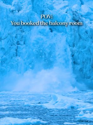 Your front-row seats to Alaska. 🏔️ Booking the balcony is always the right call.
