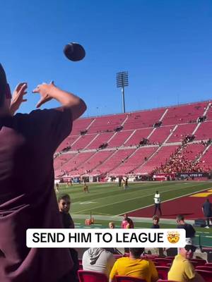 Bro needs to enter the NFL Draft 👀 #fan #football #throw #skill #aura (via matt.berman/IG)