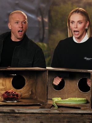 Mystery box challenge failed 😂 Apex, starring Charlize Theron and Taron Egerton is now playing.