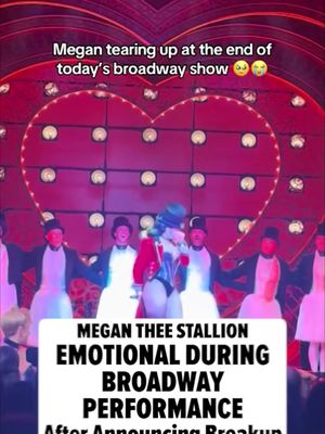 💔❤️‍🩹 Megan Thee Stallion appeared to fight back tears during a Broadway performance of "Moulin Rouge!" ... just hours after revealing her split from Klay Thompson. 🎥: Christian Martinez via Storyful