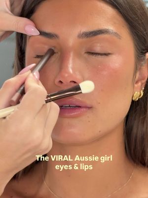 Creating the viral Aussie eyes and lips with @Tanielle Jai Stayliners  On gorgeous @Dekota Thompson  Watch for the shades 