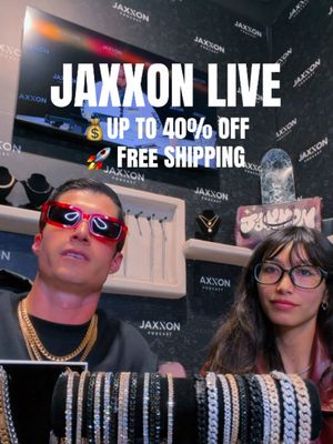 We are LIVE! Up to 40% off, $100 off sets, free shipping, and amazing giveaways + flash sales 🔥🚀 #jaxxon #jewelry #flashsale #livestream #cubanlink 