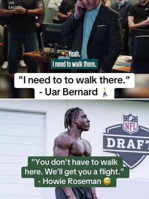 Wholesome moment for Nigerian DT Uar Bernard when #Eagles GM Howie Roseman called him to tell him he'd been drafted 💚 (via @Philadelphia Eagles) #nfl #football #philadelphiaeagles #nfldraft 