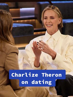 Charlize Theron on dating & putting her kids first.  #charlizetheron #drewbarrymore #dating #parenting 