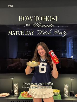 how to host the ultimate game day watch party at home ⚽️ no stress, no complicated prep… just good snacks and a setup everyone actually wants to hang out in pringles is always my go-to because they’re easy, crispy, and a crowd pleaser every time #ad #pringles #football #Soccer #soccertiktok 