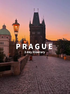 Steal my 3 day itinerary for your next trip to Prague 💛 🌅 Day 1: Old Town & Charles Bridge (Golden Start) Sunrise (non-negotiable): * Charles Bridge     → Shoot facing the towers with soft backlight     → Then turn toward the castle for that layered skyline Early morning: * Old Town Square * Astronomical Clock     → Empty square shots are only possible before 8am Hidden angle: * Klementinum tower view     → One of the best skyline shots, often overlooked Food / aesthetic stop: * Café Savoy     → Go mid-morning for soft window light Golden hour + sunset: * Back to Charles Bridge     → Different mood entirely: warmer, cinematic, more movement 🏰 Day 2: Castle Side & Classic Views Early morning: * Prague Castle * St. Vitus Cathedral     → Arrive right at opening to avoid crowds Walk down: * Golden Lane * Lennon Wall Midday break (less photogenic hours): * Eska     → Editorial, minimal interiors Best afternoon viewpoint: * Letná Park     → Wide shot over bridges = one of Prague’s strongest visuals Sunset spot (top tier): * Riegrovy Sady     → Clean view, less tourist-heavy, golden light hitting the city 🌿 Day 3: Soft, Local, Cinematic Morning: * Petrin Hill * Petrin Tower     → Slightly dreamy, almost Paris-like frames Hidden gem: * Strahov Monastery Library     → One of the most visually striking interiors in Prague Slow content moments: * Café Letka     → Local, understated, natural light Final golden hour option: * Vltava riverbank OR quieter side streets in Malá Strana     → Look for shadows, textures, less obvious frames 🎯 Content Tips (this is where Prague clicks) * Timing > location     The same spot can look completely different depending on the hour * Shoot early, rest midday, shoot again late     Midday light in Prague is harsh, use it for food/interiors * Turn around     Everyone shoots the obvious view… the opposite angle is often better * Don’t chase everything     2–3 strong locations per day > 10 rushed ones #visitprague  Prague itinerary 3 days, things to do in Prague, where to stay Prague, Prague restaurants guide, Prague travel guide