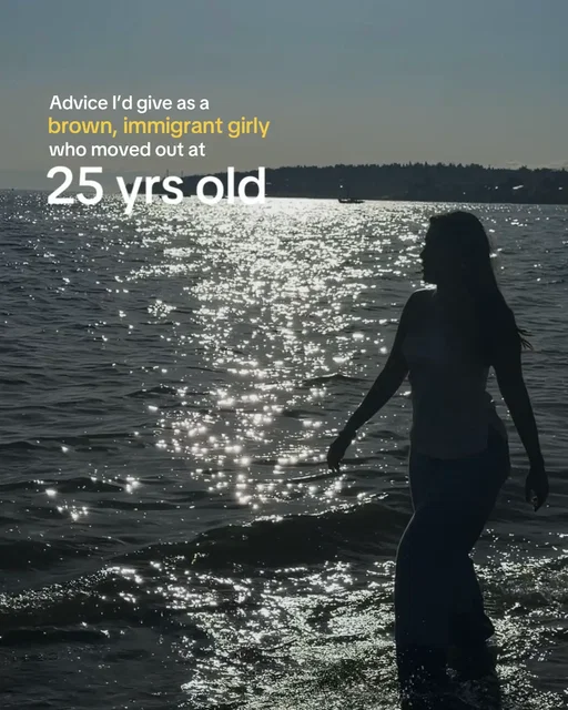 Moving out was the scariest thing I did… but it was also the most rewarding.  Coming from a culture where women moving out before marriage is taboo, I fought for my decision for 3 years. To prepare my parents. To have their support.  And boy, was it a choice worth fighting for.  I was questioning so much about where I fit in as an immigrant, who I was, what I stood for. Having my own space played a crucial role in helping me navigate my identity.  Yes there are mixed feelings of guilt and happiness as immigrant children who owe everything to our parents. But you deserve to find your own happiness too. To find out who you are in relation to the world. You cannot live as an extension of your family. You have to choose yourself. Find the balance between your desires and your family’s. It’s possible.  Challenge yourself and your loved ones for the sake of your growth.  #mindsetmotivation #adviceforgirls #immigrantgirl #desigirl #southasianwomen  