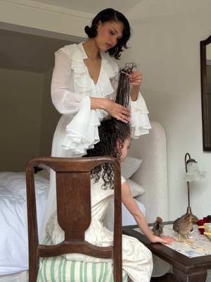 I have a 5 year old!? #fypシ #momtok #blowout #hair 