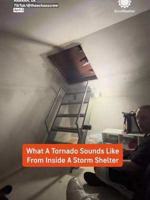 A family in Oklahoma recorded the sounds of an EF0 tornado passing over their home while they were safely in the storm shelter. 🎥: @theechaoscrew