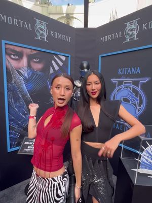 Collecting more husbands at the @Mortal Kombat premiere 🤭 Thank you @Warner Bros. for a fun evening. Mortal Kombat II in theaters May 8 ❤️‍🔥 #WBInvited 