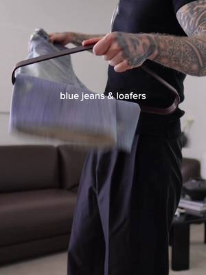 Blue jeans and loafers 