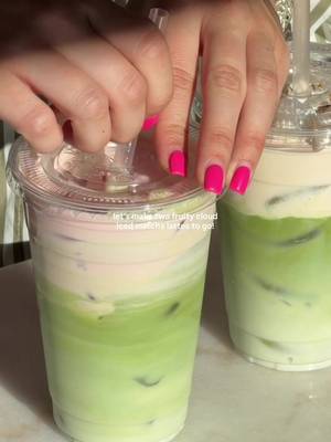 FRUITY CLOUD ICED MATCHA 🍵☁️ #ad Leveling up these iced matcha lattes with a two ingredient cloud foam topping made with @Twinings USA Refreshers!! These herbal tea instant beverages from Twinings are a versatile addition to any recipe, but you can also simply enjoy Twinings Refreshers with water and ice for a fruity and refreshing beverage 💕 ICED MATCHA 🍵 Grab two to-go cups. Add ice and 1/2 cup milk to each. In a separate container, whisk together two servings of matcha. I use two large spoonfuls of matcha and ~4 oz room temp water for two servings. Whisk together until well combined. Divide between cups. Save room for cloud foam topping. PEACH MANGO CLOUD 🍑🥭 Sift 1 packet of Twinings Peach Mango Refreshers mix into a glass. This allows you to keep the bits of real peach as a topping!! Add 1/4 cup heavy whipping cream. Combine well with an electric whisk. Add to one of the iced matcha lattes. Sprinkle the bits of real peach on top. STRAWBERRY RASPBERRY CLOUD 🍓🌸 Sift 1 packet of Twinings Strawberry Raspberry Refreshers mix into a glass. Set the bits of real strawberry aside.  Add 1/4 cup heavy whipping cream. Combine well with an electric whisk. Add to one of the iced matcha lattes. Sprinkle the bits of real strawberry on top. #twiningsusapartner #matcha #icedmatcha #coldfoam refreshers