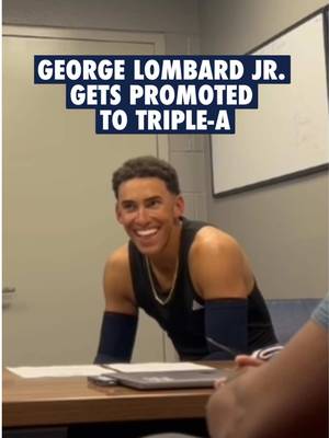 Yankees No. 1 Prospect George Lombard Jr. gets the news that he's been promoted to Triple-A  🙌 #yankees #scranton #milb #swb 