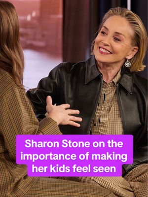 Sharon Stone on the importance of making her kids feel seen.  #sharonstone #drewbarrymore #parenting #parentsoftiktok 