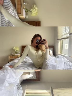 There’s something about fresh bedding in springtime 🤍 @onequince 