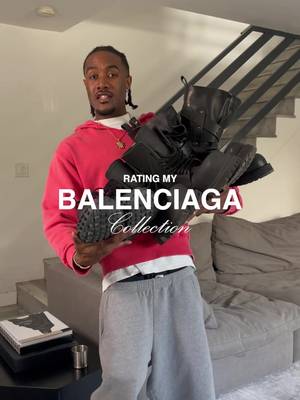 Ranking my Balenciaga collection I’m trolling on the drawstring bag, though it did come with a $2,000 pair of shoes, so technically I had to spend $2,000 to get it 💀 List of Items Balenciaga Venom Boot Balenciaga Steriod Boot Balenciaga Defenders Balenciaga Track Jacket Balenciaga Cap (Demna era) Balenciaga Sunglasses #balenciaga #fashiontiktok #fashion #collection 