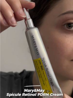 Mary&May Spicule Retinol PDRN Cream intensively improves wrinkles, pores, and skin texture; its formula is gentle enough for even sensitive skin. It’s definitely more painful that the other product, but anything for glass skin!💕 @Mary&May Official #marynmaypopchallenge #marynmay #pdrn #spicule  #kbeauty