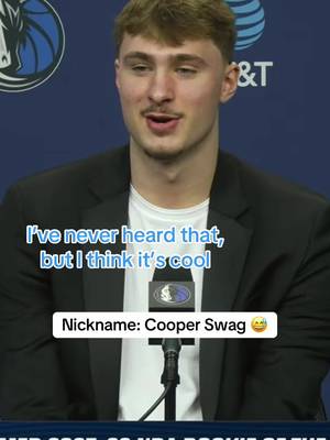Cooper Flagg’s reaction to his new nickname 😂 (via @Dallas Mavericks) #NBA #basketball #mavs #cooperflagg 