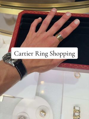 Let's go check out some Cartier rings! Would love to know which one you liked the best! #shoppingvlog #cartierring #mensjewelry 