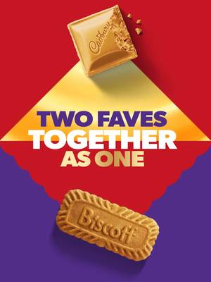 Two faves together as one. Caramilk and Biscoff, taste it now.