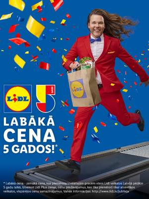 🏃 No pirmā soļa līdz 5 gadu jubilejai - šis bijis aizraujošs skrējiens kopā ar jums! 🔵🟡 Tāpēc aicinām saskrieties Lidl svinībās un izmantot ļoti īpašus piedāvājumus, kas sarūpēti par godu šim notikumam. 😁 Jo svētki ir jāsvin! #lidl #lidllatvija #irvērtīgi #fyp #latviantiktok #funnytiktok