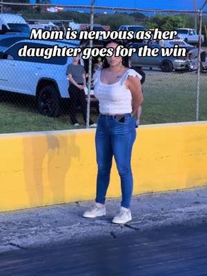 Mom is nervous as her daughter goes for the win #motorcycles #bikes #biker #motorcyclesoftiktok #motorcyclelife 