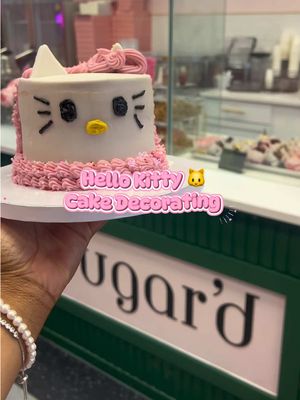 🍰 soft girl activities stay undefeated  this was actually the cutest thing I’ve done all month 😭🎀 @sugardbakery @DF313 | Michigan Influencer  #detroitcreator #thingstodoinmichigan #cakeclass #hellokittycore #softgirlvibes 💕
