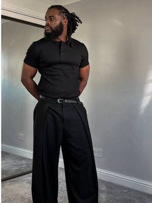 The sun came out so the long sleeve Henley got swapped for the short sleeve 😎... Comment "Details" for the outfit info #menswear #widelegpants #OOTD #cos #fyp 