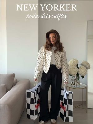5 polka dot outfits from @NEW YORKER 🖤 😍 love the look? Comment this video and I’ll send you link in DM✉️ #fyp #outfitideas #fashiontok #newyorkerhaul 