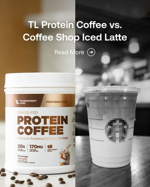 Same ritual, different results.  See how TL  Protein Coffee beats your coffee shop order,  every single time.  Available today at transparentlabs.com