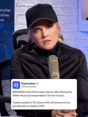 Erika Kirk broke her silence after a viral video showed her in tears leaving the White House Correspondents’ Dinner following a reported shooting. #erikakirk #turningpoint 