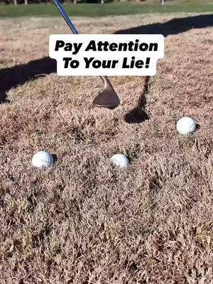 Please make sure you really assess your lie when chipping around the green before you select your club or hit the ball!