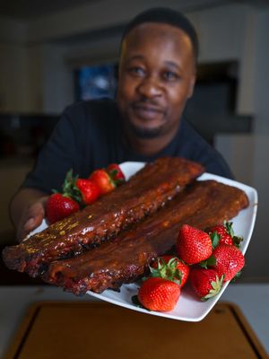 These strawberry BBQ ribs might be one of my favourite things I’ve put on the smoker lately. Sweet, smoky, a little tangy—everything just hits. That glaze sets up beautifully and gives you that perfect sticky finish every time. Big shoutout to California strawberries for bringing the flavour on this one… this sauce is a game changer. Find California strawberries at your local grocery store @California Strawberries #californiastrawberries Ingredients: · 2 pints California strawberries, cleaned and trimmed · 1/2 cup brown sugar · 1/4 cup ketchup · 2–3 tbsp molasses · 1/4 cup apple cider vinegar · 2 tsp garlic powder · 2 tsp onion powder · 1 tsp chili flakes · 1 tsp kosher salt · 1 tsp black pepper Method: 1. Add strawberries to a saucepan over medium heat. 2. Stir in brown sugar, ketchup, molasses, apple cider vinegar, and spices. 3. Simmer 15–20 minutes, stirring occasionally, until broken down. 4. Blend until smooth. 5. Return to heat if needed and simmer to desired consistency. Ribs Ingredients: · 3 racks of pork ribs · Yellow mustard (about 1 tbsp per side, per rack) · Your favourite barbecue rub · Strawberry BBQ sauce (from above) · 1 tbsp brown sugar (per rack, for wrapping) Method: 1. Preheat smoker to 275°F. 2. Lightly coat ribs with mustard (acts as a binder). 3. Season generously with your favourite barbecue rub. 4. Smoke ribs uncovered for 2 hours. 5. In the last 10–15 minutes, glaze with strawberry BBQ sauce and let it set. 6. Remove ribs and wrap in foil with:        2 tbsp strawberry BBQ sauce per rack        1 tbsp brown sugar per rack 1. Return to smoker and cook wrapped for another 1.5 hours at 275°F. 2. Rest slightly, slice, and serve.