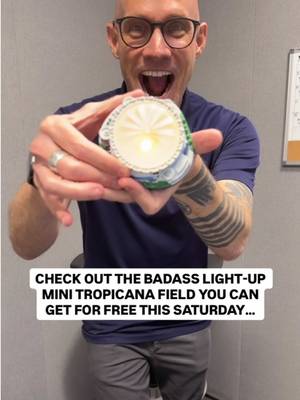SO COOL 😍 The first 10,000 @TAMPA BAY RAYS fans this Saturday 5/2 get this badass light-up MINI @Tropicana Field! Celebrating the return of the Trop!! #partner #raysup #brianfink #tampabay #tampabayrays 
