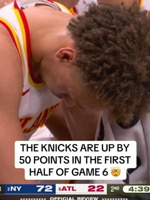 The #Knicks were 2.5-point favorites over the #Hawks and are absolutely dominating 🔥 #basketball #NBA #playoffs 