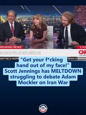 "Get your fucking hand out of my face!"Scott Jennings has MELTDOWN struggling to debate Adam Mockler on Iran War Follow @ReallyAmericanMedia for more.