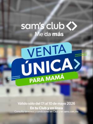 En esta Venta Única especial para Mamá, nuestra 10 de 10, vas a encontrar muchos regalos increíbles que seguro ganarán su corazón. 💝 ¡Ven al Club y descubre todo lo que tenemos para ustedes! #SamsMeDaMás​
