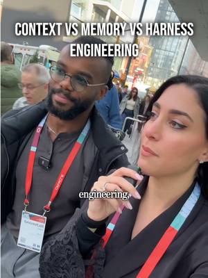 Context vs Memory vs Harness engineering explained in 40 seconds by Richmond Alake⚡️ 💡These 3 disciplines are core to building agents that can actually remember and reason over time Most agents work well within a single session but lose everything the moment it ends. Memory engineering treats long-term memory as first-class infrastructure. Richmond Alake (Director of Al DevEx at Oracle) walked me through all 3 in NYC 🗽