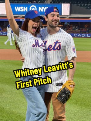 Whitney Leavitt’s kids designed her first pitch ball 🥹🧡💙 #Mets #SLOMW #momtok 