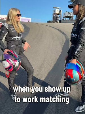 when you show up to work matching… 🤭🫠  #fyp #RAFARacing #lagunaseca @jemhepworth24 @Chloe Chambers 