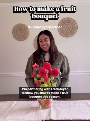 #ad Have you ever made fruit bouquet before? They’re so fun to make and perfect for holidays like Mother’s Day or any spring occasions.  Before I made my fruit bouquet at home, I ordered my groceries from @fredmeyerstores . I love that I get the same quality items with the same great prices as in-store. Every item, especially the produce, is handled with care. To create this fruit bouquet, you’ll need skewer sticks, toothpicks, and fresh fruit. I cut out the watermelon flowers using flower shaped cookie cutters. And for the flower stems, I used green grapes and blueberries. I also filled the vase with green grapes and cut out more fruit flowers with kiwi and watermelon. I love how this flower bouquet turned out! Head to my link in bio and order your groceries and fresh fruit for either Pickup or Delivery from Fred Meyer. #FredMeyer #FredMeyerPartner #OrderOnline